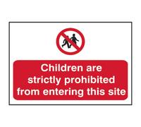 Scan Children Prohibited From Entering Site PVC Sign