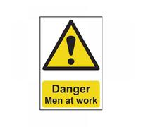 Scan 4104 Danger Men At Work - Pvc Sign 400 X 600Mm