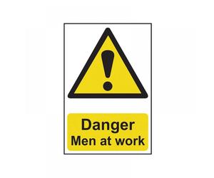 Scan 4104 Danger Men At Work - Pvc Sign 400 X 600Mm