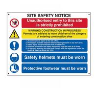 Scan Composite Site Safety Notice Sign FMX SCA4550 800 x 600 mm 3mm foamed PVC