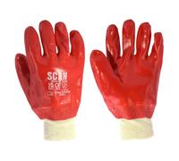Scan 5002 Pvc Knitwrist Gloves - L (Size 9)