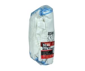 Scan 5004W White Pu Coated Gloves - Large Size 9 Pack 12 Scaglopuw12L