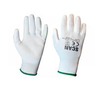 Scan PU Coated Work Gloves White M Pack of 12