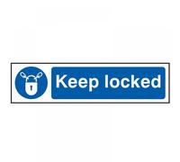 Scan 5011 Keep Locked - Pvc Sign 200 X 50Mm
