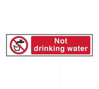 Scan PVC Sign 5051 Not Drinking Water Self-Adhesive 200 x 50 mm White