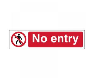 Scan 5052 No Entry - Pvc Sign 200 X 50Mm