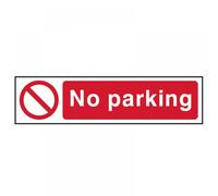 Centurion PVC Sign Scan 5056 – No Parking, Self-Adhesive, 200 x 50 mm, White