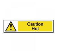 Scan 5115 Caution Hot - Pvc Sign 200 X 50Mm