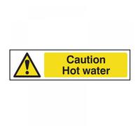Spectrum Industrial Caution Hot Water - PVC (200 x 50mm)