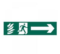 Scan 5200 Running Man Arrow Right - Pvc Sign 200 X 50Mm