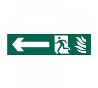 Scan 5201 Running Man Arrow Left - Pvc Sign 200 X 50Mm