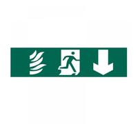 Scan 5203 Running Man Arrow Down - Pvc Sign 200 X 50Mm