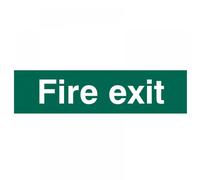 Scan Fire Exit Text Only - PVC 200 x 50mm SCA5204