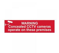 Scan 5254 Warning Concealed Cctv Camera - Pvc Sign 200 X 50Mm