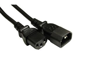 Scan 5m Kettle Lead Extension C13 to C14 Power Cable/Connector Black