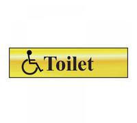 Scan 6004 Disabled Toilet - Polished Brass Effect 200 X 50Mm