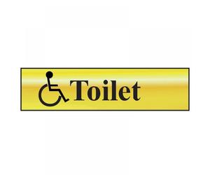 Scan 6004 Disabled Toilet - Polished Brass Effect 200 X 50Mm