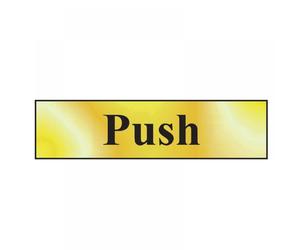 Scan 6031 Push - Polished Brass Effect 200 X 50Mm