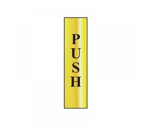 Scan 6032 Push Vertical - Polished Brass Effect 50 X 200Mm