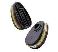 Scan A1B1E1K1 Gas Filter Cartridges - Twist Clip Attachment for Scan Half Mask & Full Face Respirators, Protection Against Organic, Inorganic, Acid Gases, Ammonia, EN14387:2004+A1:200, Pack of 2