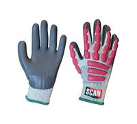 Scan Anti-impact Latex Cut 5 Gloves | Size: Medium Scan Multicolor M