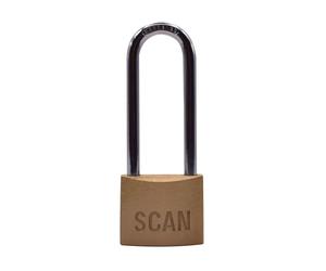 Scan BC0440L Brass Padlock 40Mm Long Shackle