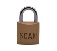 Scan Brass Padlock 20mm in Brown Scan Brown