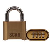 Scan Brass Combination Padlock 50mm