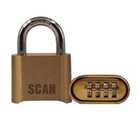 Scan Brass Combination Padlock 50mm