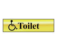Scan 6004 Disabled Toilet - Polished Brass Effect 200 X 50Mm