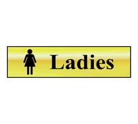 Scan SCA6002 Self adhesive brass effect sign - Ladies - 200 x 50mm