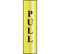 Scan 6034 Pull Vertical - Polished Brass Effect 50 X 200Mm