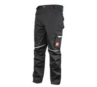 Scan Cargo Worker Trousers - Durable Polycotton Work Trousers with Multiple Pockets, Adjustable Waist & Hem, Reflective Trim - Size XL. Waist 36-40in