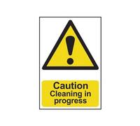 Scan Caution Cleaning In Progress - Pvc Sign 200 X 300mm Multi Colour (200 X 300mm)