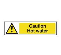 Scan Caution Hot Water - Pvc Sign 200 X 50mm Scan Multicolor