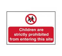 Scan Children Prohibited From Entering Site - Pvc Sign 600 X 400mm Multi Colour (600 X 400mm)