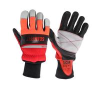 Scan Pro Chainsaw Gloves - Dual Hand Protective Work Gloves with Class 1 Hand Protection, Reinforced Premium Leather Palms & Knuckles, EN388 & EN11393-4 Certified - Size L (9)