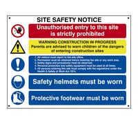 Scan Composite Site Safety Notice Sign FMX SCA4550 800 x 600 mm 3mm foamed PVC