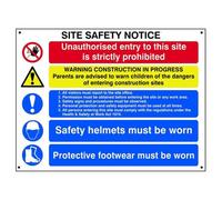Scan Composite Site Safety Notice - Fmx Sign 800 X 600mm Multi Colour (800 X 600mm)