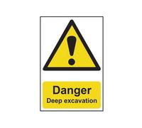 Scan Danger Deep Excavation - Pvc Sign 400 X 600mm Multi Colour (400 X 600mm)