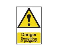 Scan Danger Demolition In Progress - Pvc Sign 400 X 600mm Multi Colour (400 X 600mm)