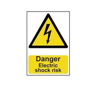 Scan Danger Electric Shock Risk - Pvc Sign 200 X 300mm Multi Colour (200 X 300mm)