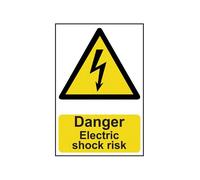 Scan Danger Electric Shock Risk - Pvc Sign 200 X 300mm Multi Colour (200 X 300mm)