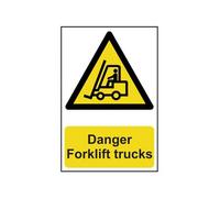 Scan Danger Forklift Trucks - Pvc Sign 200 X 300mm Multi Colour (200 X 300mm)
