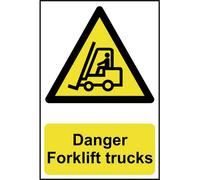 Scan 0954 Danger Forklift Trucks - Pvc Sign 200 X 300Mm