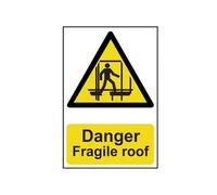 Scan Danger Fragile Roof - Pvc Sign 200 X 300mm Scan Multicolor