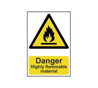 Scan Danger Highly Flammable Material - Pvc Sign 200 X 300mm Multi Colour (200 X 300mm)