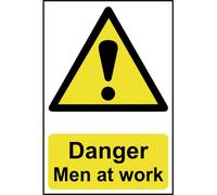 Scan 1200 Danger Men At Work - Pvc Sign 200 X 300Mm