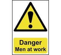 Scan 4104 Danger Men At Work - Pvc Sign 400 X 600Mm