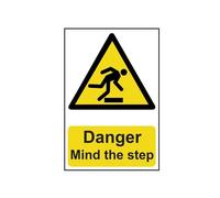 Scan Danger Mind The Step - Pvc Sign 200 X 300mm Scan Multicolor